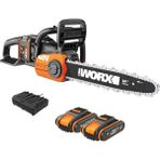 Worx 40 V Akülü Zincirli Testere WG384E, 2 x 2,0 Ah, Powershare, Fırçasız Motor, Aletsiz Zincir Germe Sis - Standart