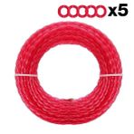 Worx Wa0209 Wg185e/wg186e İçin 2.4 MM 20 M (5x 4 M) Pro-grade Spiral Burgulu Yedek Misina
