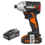 Worx WX261 9C 20Volt 2.0Ah Li-Ion 260 nm Kömürsüz Profesyonel Darbeli Tornavida