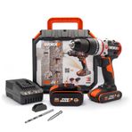 Worx WX354.1 20 V 2 Ah - 4 Ah Çift Akülü Li-on Darbeli Akülü Matkap