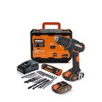 Worx WX370 20 V2 AH Li-ion Çift Akülü Profesyonel Şarjlı Darbeli 30 Parça Uç Setli Matkap