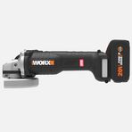 Worx WX813 20Volt 4.0Ah. Liıon Tek Akülü 115Mm Kömürsüz Profesyonel Şarjlı Avuç Taşlama