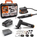 Worx WX990 Makerx 20V 2.0 AH Kömürsüz Profesyonel Kalem Tipi Devir Ayarlı Gravür + 50 mm Açılı Avuç Taşlama Kombo Set + 39 Parça Aksesuar