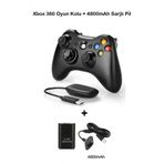 Wotobe Xbox 360 Pc Uyumlu Kablosuz Analog Oyun Kolu Ve 4800Mah Batarya Seti