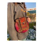 Wotrart Etnik Desenli Askılı Omuz Çantası, Kilim Çanta, El Yapımı Otantik Çanta