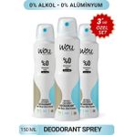 WOU World of Unique Erkek Deodorant Sprey ,pudrasız,48 Saat Etkin Koruma,vegan,alkol İÇERMEZ,150ML.3 Adet Özel Set - 150 ml