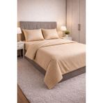 Wova Home Champagne Stripe Çift Kişilik Nevresim Takımı%90 Pamuk 83 Tel Saten Çizgili Lastikli Çarşaflı Nevresim Takımı 200x220 Cm