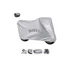 Wovex Honda ile Uyumlu PCX 125 DLX Motosiklet Brandası Topcase Arka Çanta Uyumlu Motor Branda,Renk Gri