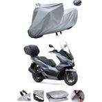 Wovex Honda Pcx 125-150 Motosiklet Brandası Topcase Arka Çanta Uyumlu Branda Örtü - Gri