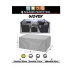 wovex Premium Kalın Bahçe Mobilya Brandası 160x100x80 Cm Masa Sandalye Koruma Örtüsü Gri Su Geçirmez