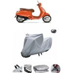 Wovex Vespa Sprint 50 Su Geçirmez Motosiklet Brandası Arka Çanta Uyumlu - Gri