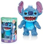 WOW! STUFF Disney Chatty Stitch Deluxe Puppetronic Stitch Animatronic Kukla 50'den Fazla Aksiyon ve Ses Kombinasyonu 6 Yaş ve Yetişkin Çocuklar için 30 cm Yükseklik