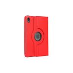 Wowacs Apple iPad Mini 6.nesil 2021 (A2567-A2568) ile Uyumlu 360° Dönebilen Standlı Tablet Kılıfı - Kırmızı