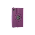 Wowacs Apple iPad Mini 6.nesil 2021 (A2567-A2568) ile Uyumlu 360° Dönebilen Standlı Tablet Kılıfı - Mor