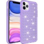 Wowacs Apple iPhone 11 Pro ile Uyumlu Kılıf Parlak Tasarım Kadın Telefon Kılıfı Kapak - Mor