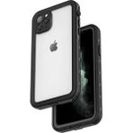 Wowacs Apple iPhone 12 Pro Max Uyumlu Kılıf Su Geçirmez 360 Derece Koruma Waterproof Telefon Kılıfı Kabı - Şeffaf Siyah