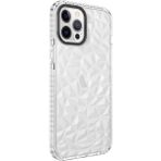 Wowacs Apple iPhone 12 Pro Uyumlu Kılıf Prizmatik Tasarım Dayanıklı Kenarlar Şık Tasarım Kılıf - Beyaz