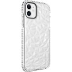 Wowacs Apple iPhone 12 Uyumlu Kılıf Prizmatik Tasarım Dayanıklı Kenarlar Şık Tasarım Kılıf - Beyaz