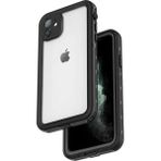 Wowacs Apple iPhone 12 Uyumlu Kılıf Su Geçirmez 360 Derece Koruma Waterproof Telefon Kılıfı Kabı - Şeffaf Siyah