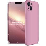 Wowacs Apple iPhone 13 Mini ile Uyumlu Kılıf 3 Parçalı Tam Koruma Dayanıklı Soft Ince Kılıf - Rose