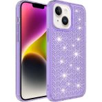 Wowacs Apple iPhone 14 Plus ile Uyumlu Kılıf Parlak Tasarım Kadın Telefon Kılıfı Kapak - Mor