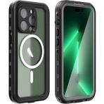 Wowacs Apple iPhone 14 Pro ile Uyumlu Kılıf Su Geçirmez 360 Derece Koruma Waterproof Telefon Kılıfı - Siyah