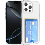 Wowacs Apple iPhone 16 Pro Max Uyumlu Kılıf Kartlık Bölmeli Arkası Şeffaf Soft Dayanıklı Kılıf Kapak