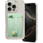 Wowacs Apple iPhone 16 Pro Uyumlu Kılıf Kartlık Bölmeli Arkası Şeffaf Soft Dayanıklı Kılıf Kapak