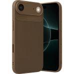 Wowacs Apple iPhone 17 Air Uyumlu Kılıf Karbon Tasarım Kamera Korumalı Silikon Telefon Kılıfı Kapak - Kahverengi