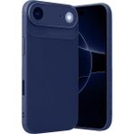Wowacs Apple iPhone 17 Air Uyumlu Kılıf Karbon Tasarım Kamera Korumalı Silikon Telefon Kılıfı Kapak - Lacivert