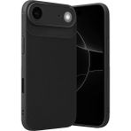 Wowacs Apple iPhone 17 Air Uyumlu Kılıf Karbon Tasarım Kamera Korumalı Silikon Telefon Kılıfı Kapak - Siyah
