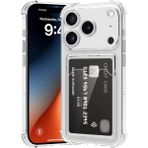 Wowacs Apple iPhone 17 Pro Uyumlu Kılıf Kartlık Bölmeli Arkası Şeffaf Soft Dayanıklı Kılıf Kapak