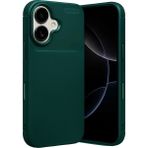 Wowacs Apple iPhone 17 Uyumlu Kılıf Karbon Tasarım Kamera Korumalı Silikon Telefon Kılıfı Kapak - Koyu Yeşil