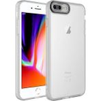 Wowacs Apple iPhone 7 Plus ile Uyumlu Kılıf Kamera Korumalı Transparan Arka Yüzey Telefon Kılıfı - Beyaz