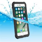 Wowacs Apple iPhone 7 Uyumlu Kılıf Su Geçirmez 360 Derece Koruma Waterproof Telefon Kılıfı Kabı - Şeffaf Siyah