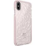 Wowacs Apple iPhone Xs Max 6.5 Uyumlu Kılıf Prizmatik Tasarım Dayanıklı Kenarlar Şık Tasarım Kılıf - Pembe