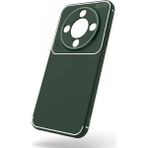 Wowacs Honor Magic 8 Lite Uyumlu Kılıf Karbon Tasarım Kamera Korumalı Silikon Telefon Kılıfı Kapak - Koyu Yeşil