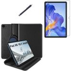 Wowacs Honor Pad X8 10,1 Inç (AGM3-W09HN) 360° Dönebilen Standlı Tablet Kılıfı Ekran Koruyucu ve Kalem Seti - Siyah