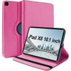 Wowacs Honor Pad X8 10,1 Inç (AGM3-W09HN) ile Uyumlu 360° Dönebilen Standlı Tablet Kılıfı - Pembe