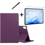 Wowacs Huawei Matepad 11.5" 2023 Uyumlu 360° Dönebilen Standlı Tablet Kılıfı Ekran Koruyucu ve Kalem Seti - Mor