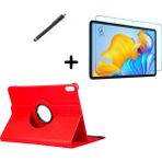 Wowacs Huawei Matepad 11.5" BTK-W09 Uyumlu 360° Dönebilen Standlı Tablet Kılıfı Ekran Koruyucu ve Kalem Set - MatePad 11.5 BTK-W09 - Kırmızı