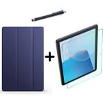 Wowacs Huawei Matepad Se 10.4 Inç Uyumlu Uyku Modlu Smart Tablet Kılıfı Ekran Koruyucu ve Kalem Seti - Lacivert