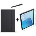 Wowacs Huawei Matepad Se 10.4 Inç Uyumlu Uyku Modlu Smart Tablet Kılıfı Ekran Koruyucu ve Kalem Seti - Siyah