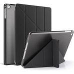 Wowacs iPad 10.nesil 10.9" (A2696-A2757) Uyumlu Kılıf 3 Farklı Stand Kalemlikli Tri Folding Tablet Kılıfı - Siyah