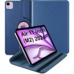 Wowacs iPad Air 11 2024 (A2902-A2903) M2 Uyumlu Dönebilen Pu Deri Standlı Tablet Kılıfı - Lacivert - iPad Air 11 2024 (M2)