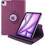 Wowacs iPad Air 11 2024 (A2902-A2903) M2 Uyumlu Dönebilen Pu Deri Standlı Tablet Kılıfı - Mor - iPad Air 11 2024 (M2)