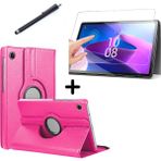 Wowacs Lenovo Tab M10 Gen 3 (3. Nesil) TB-328F T610 ZAAE0015TR Tablet Kılıfı Ekran Koruyucu ve Kalem Seti - Pembe