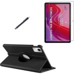 Wowacs Lenovo Tab M11 TB-330FU Uyumlu Kılıf Dönebilen Standlı Tablet Kılıfı + Ekran Koruyucu + Kalem - Siyah - Tab M11 TB330FU