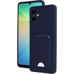 Wowacs Samsung Galaxy A06 Uyumlu Arka Kamera Korumalı Kart Koyulabilen Silikon Kartlıklı Kılıf Kapak - Lacivert
