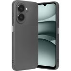 Wowacs Samsung Galaxy A07 Uyumlu Kılıf Karbon Tasarım Kamera Korumalı Silikon Telefon Kılıfı Kapak - Gri